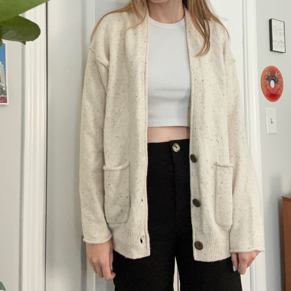 Universal Thread Target Cardigan White Cream speckled size medium